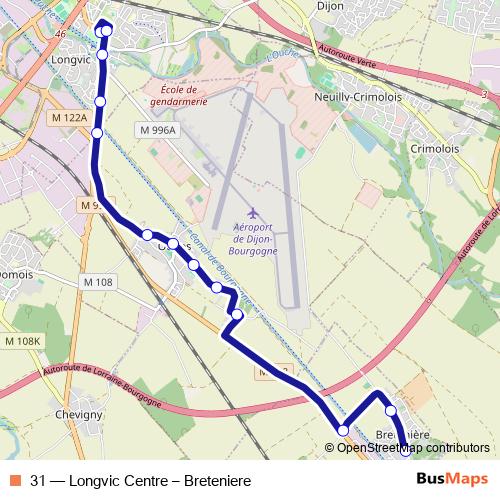 31 bus Line Map