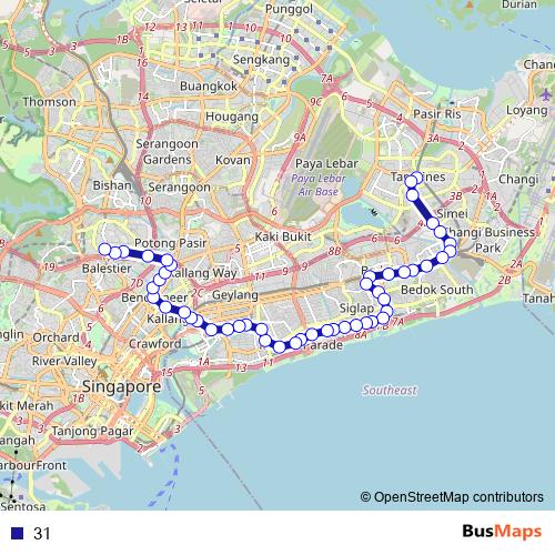 31 bus Line Map