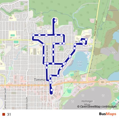 31 bus Line Map