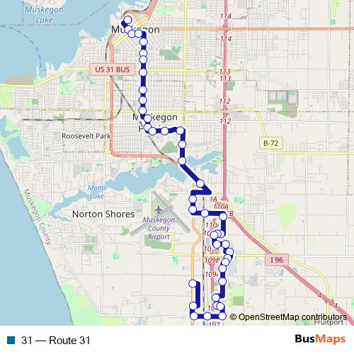 31 bus Line Map