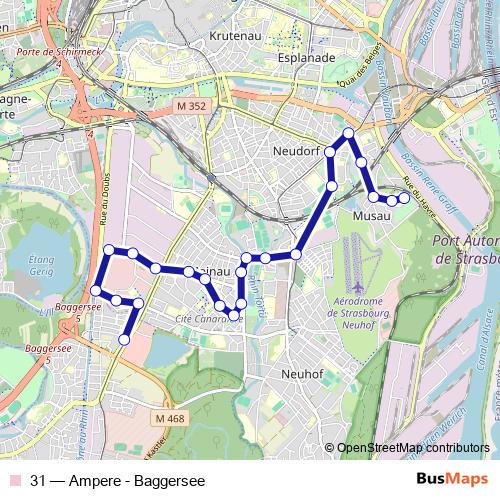 31 bus Line Map