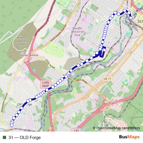 31 bus Line Map