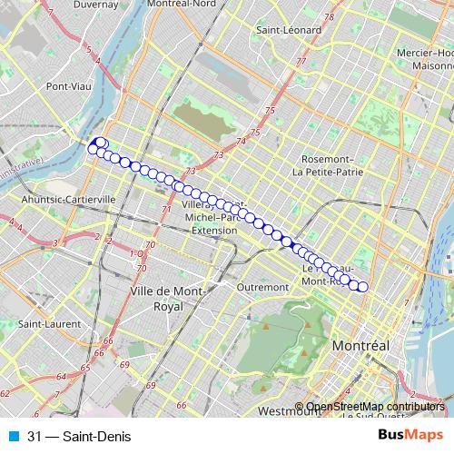 31 bus Line Map
