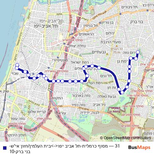 31 bus Line Map