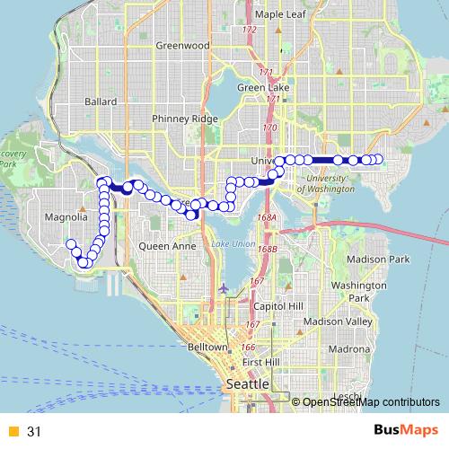 31 bus Line Map