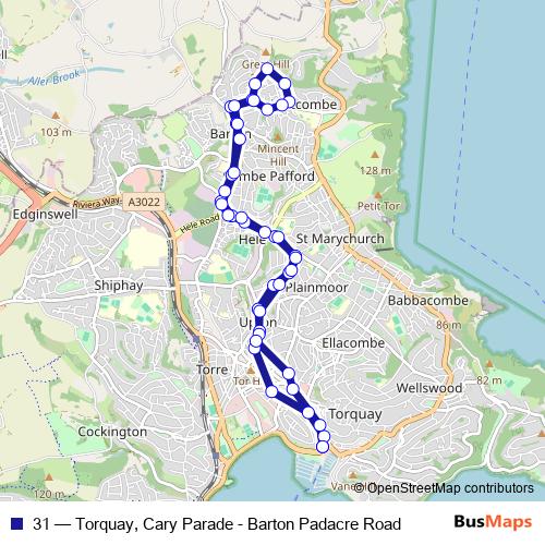 31 bus Line Map