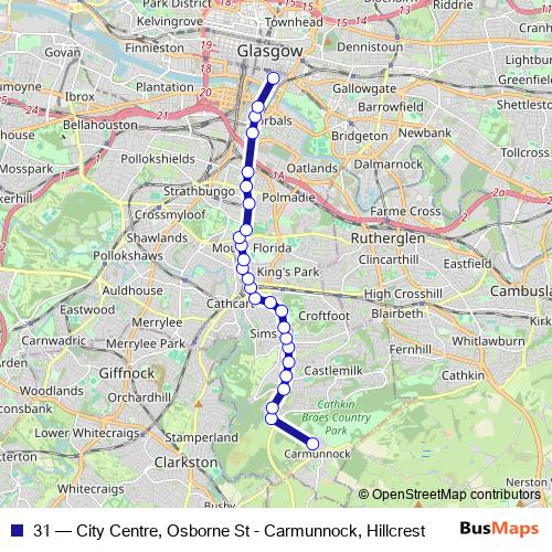 31 bus Line Map
