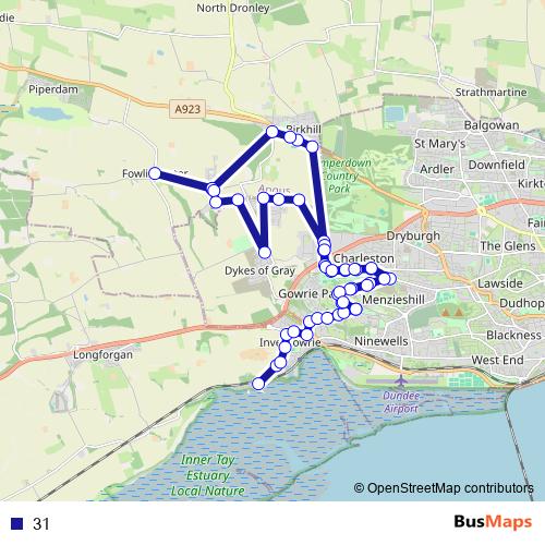 31 bus Line Map