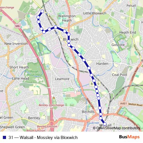 31 bus Line Map