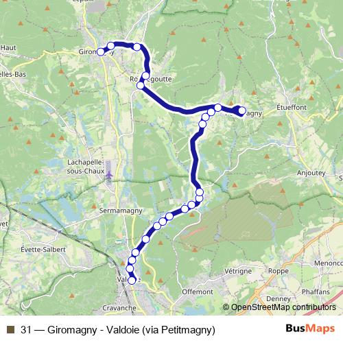 31 bus Line Map