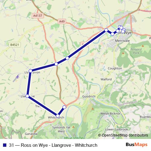 31 bus Line Map