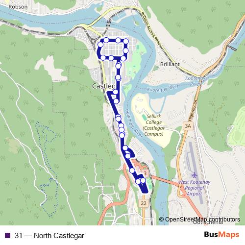 31 bus Line Map