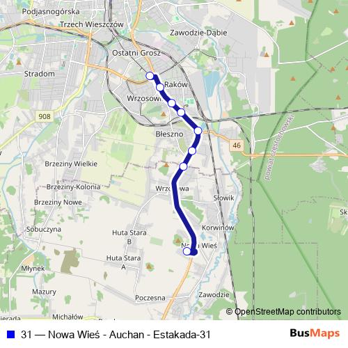 31 bus Line Map