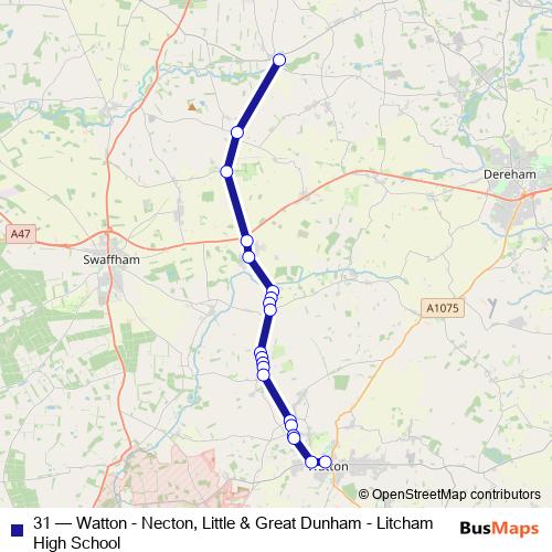31 bus Line Map