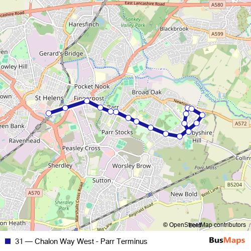 31 bus Line Map