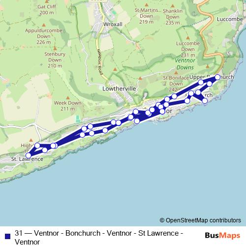 31 bus Line Map