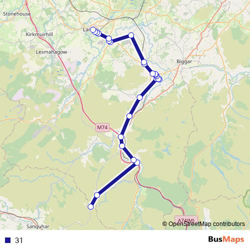 31 bus Line Map