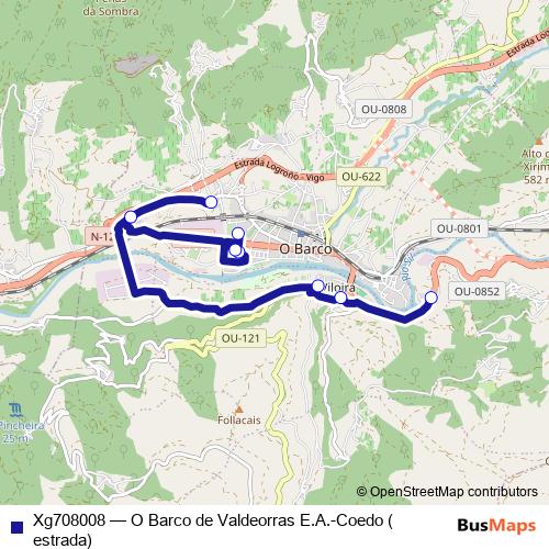 Xg708008 bus Line Map