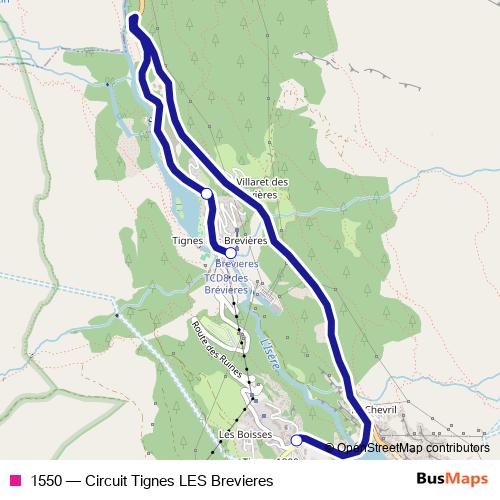 1550 bus Line Map