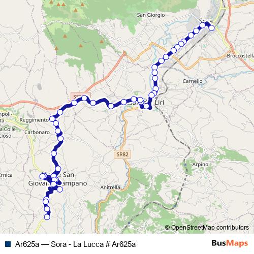 Ar625a bus Line Map