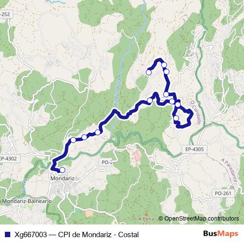 Xg667003 bus Line Map