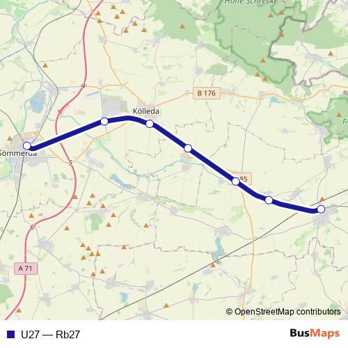 U27 rail Line Map