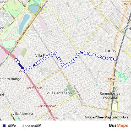 405a bus Line Map