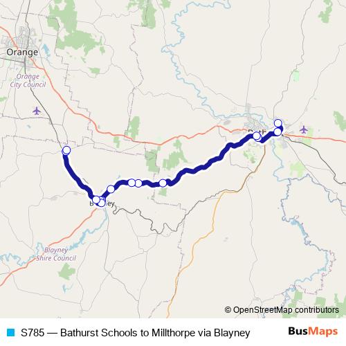 S785 bus Line Map