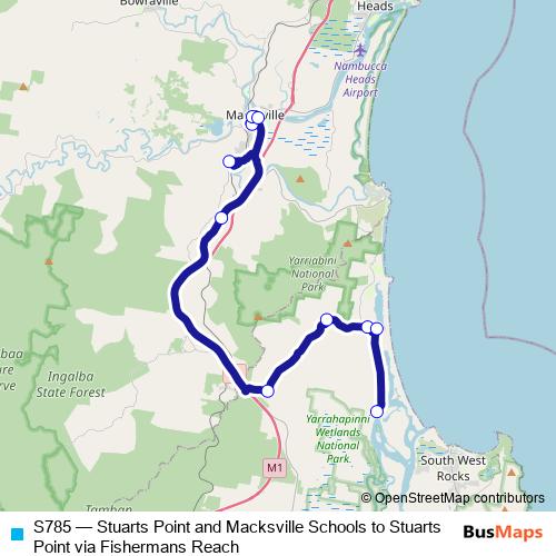 S785 bus Line Map