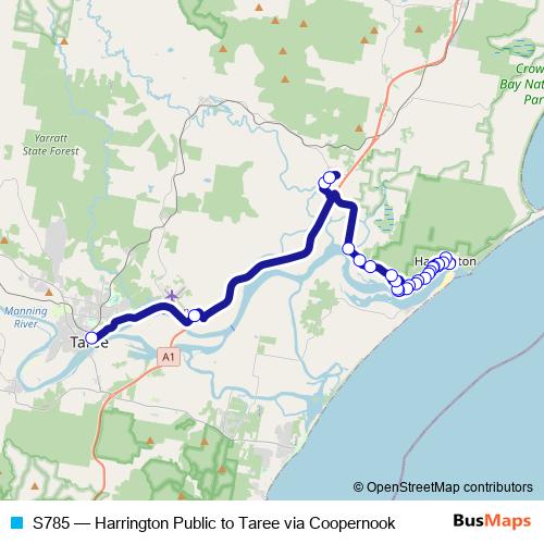 S785 bus Line Map
