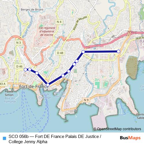 SCO 056b bus Line Map