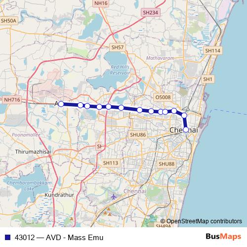 43012 rail Line Map