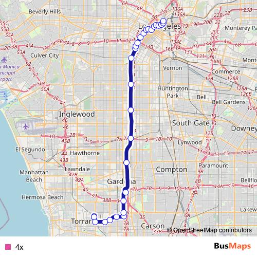 4x bus Line Map