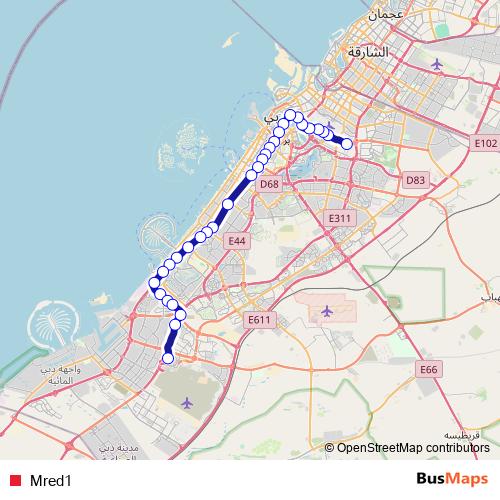 Mred1 metro Line Map
