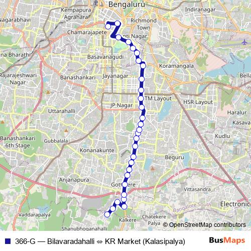 366-G bus Line Map