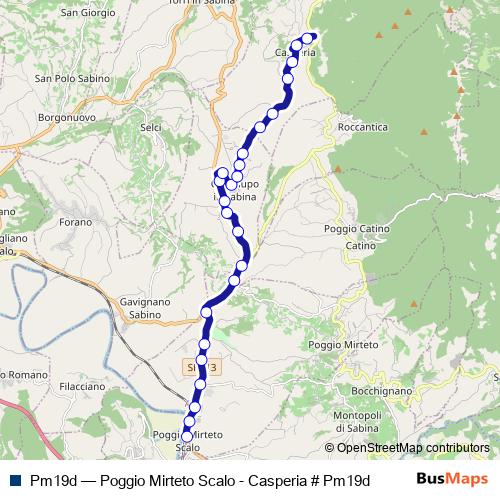 Pm19d bus Line Map