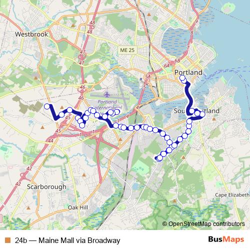 24b bus Line Map