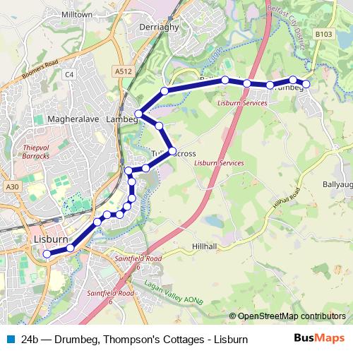 24b bus Line Map