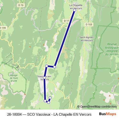 26-18004 bus Line Map