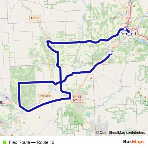 Flex Route bus Line Map