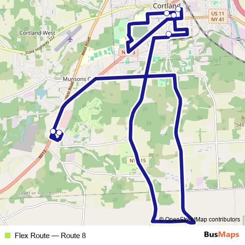 Flex Route bus Line Map
