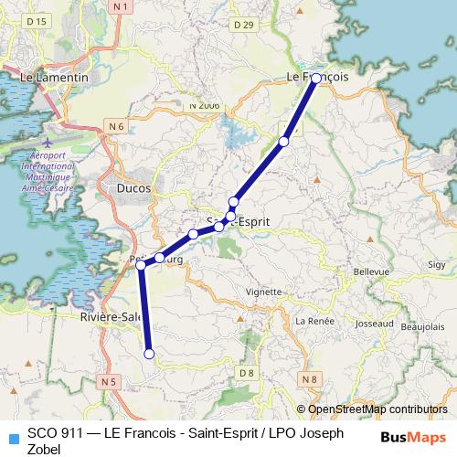 SCO 911 bus Line Map
