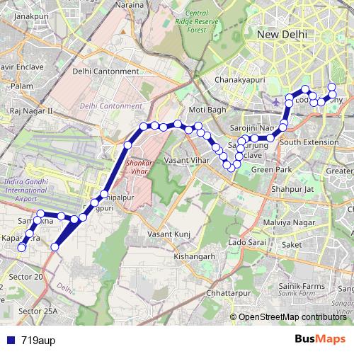 719aup bus Line Map
