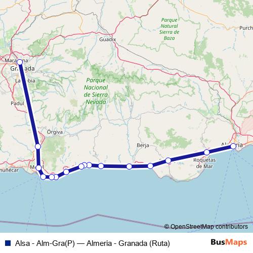 Alsa - Alm-Gra(P) bus Line Map
