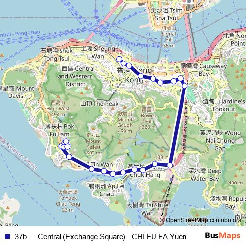 37b bus Line Map