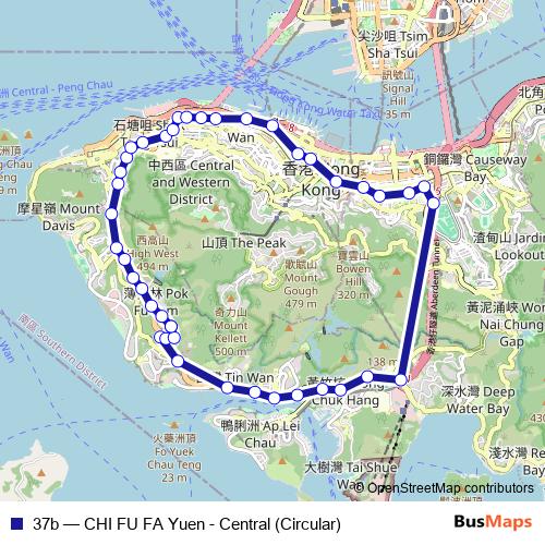 37b bus Line Map