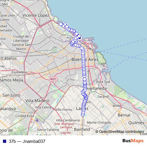 37b bus Line Map