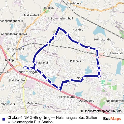 Chakra-1 NMG-Btng-Nmg bus Line Map