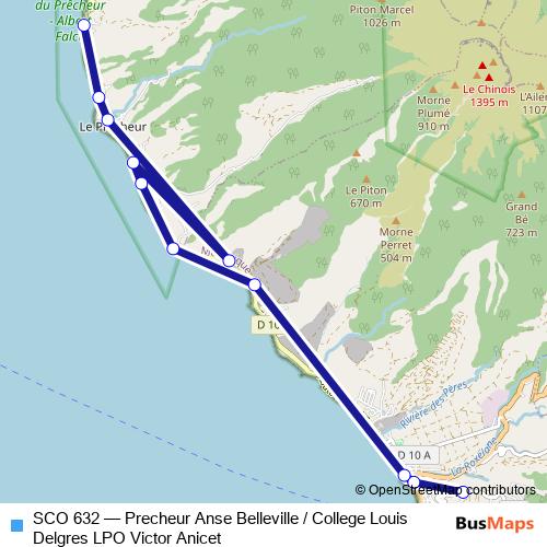 SCO 632 bus Line Map