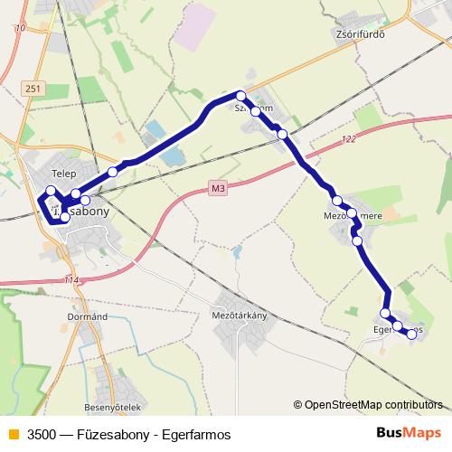 3500 bus Line Map